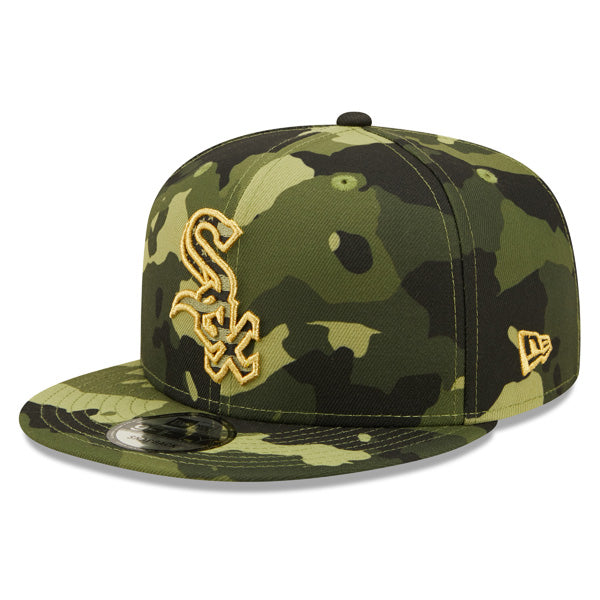Chicago White Sox New Era 2022 Armed Forces Day 9FIFTY Snapback Adjustable Hat - Camo