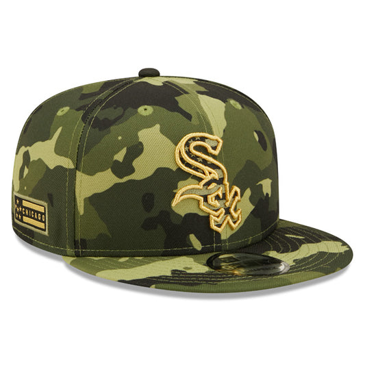 Chicago White Sox New Era 2022 Armed Forces Day 9FIFTY Snapback Adjustable Hat - Camo