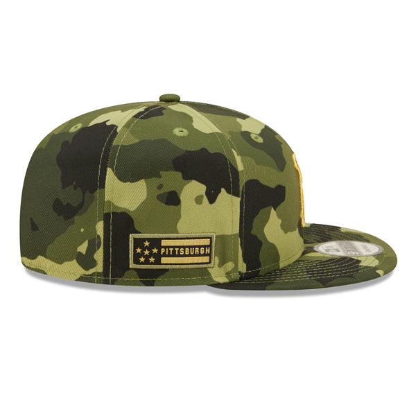 Pittsburgh Pirates New Era 2022 Armed Forces Day 9FIFTY Snapback Adjustable Hat - Camo