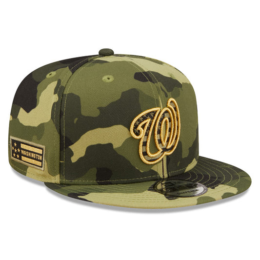 Washington Nationals New Era 2022 Armed Forces Day 9FIFTY Snapback Adjustable Hat - Camo