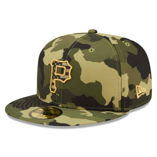 Pittsburgh Pirates New Era 2022 Armed Forces Day On-Field 59FIFTY Fitted Hat - Camo