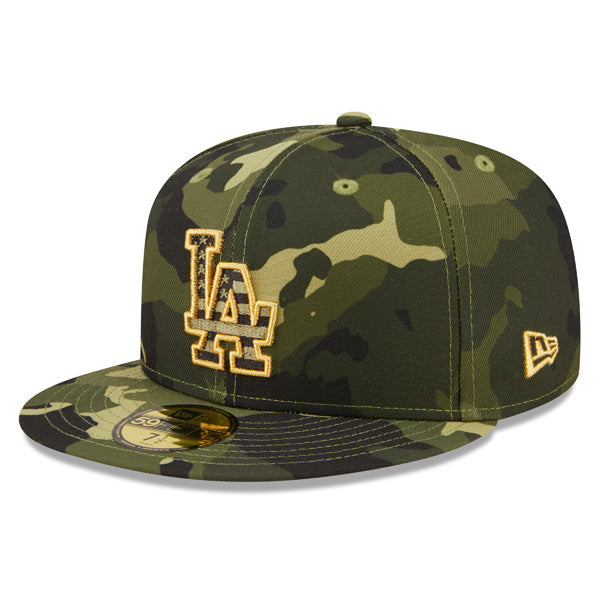 Los Angeles Dodgers New Era 2022 Armed Forces Day On-Field 59FIFTY Fitted Hat - Camo