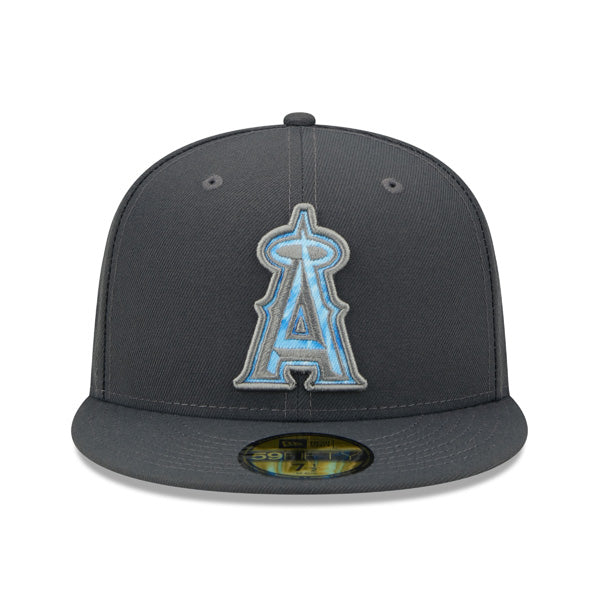 Los Angeles Angels New Era 2022 FATHER'S DAY On-Field 59FIFTY Fitted Hat - Graphite/Sky