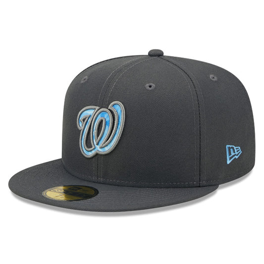 Washington Nationals New Era 2022 FATHER'S DAY On-Field 59FIFTY Fitted Hat - Graphite/Sky