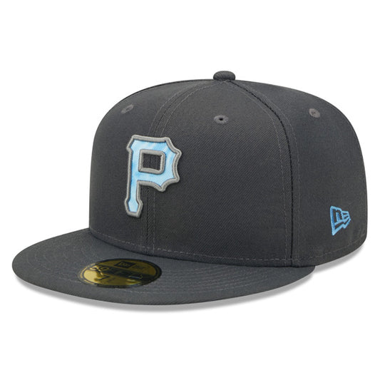 Pittsburgh Pirates New Era 2022 FATHER'S DAY On-Field 59FIFTY Fitted Hat - Graphite/Sky