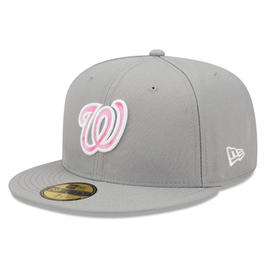 Washington Nationals New Era 2022 Mother's Day On-Field 59FIFTY Fitted Hat - Gray/Pink