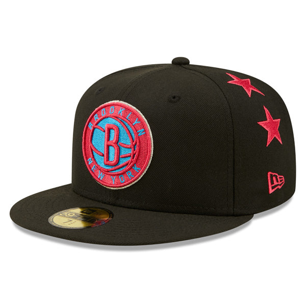 Brooklyn Nets New Era 2022 NBA All-Star Game Starry 59FIFTY Fitted Hat - Black/Vice-Red Bottom