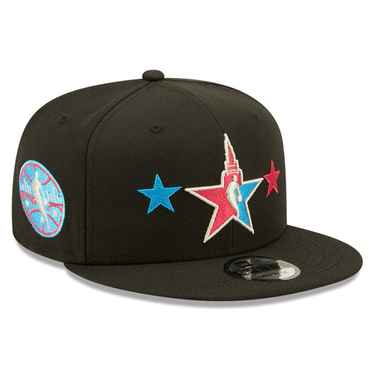 NBA Official New Era 2022 All-Star Game Starry 9FIFTY Snapback Adjustable Hat - Black