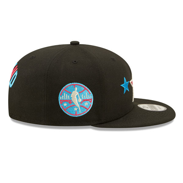 NBA Official New Era 2022 All-Star Game Starry 9FIFTY Snapback Adjustable Hat - Black
