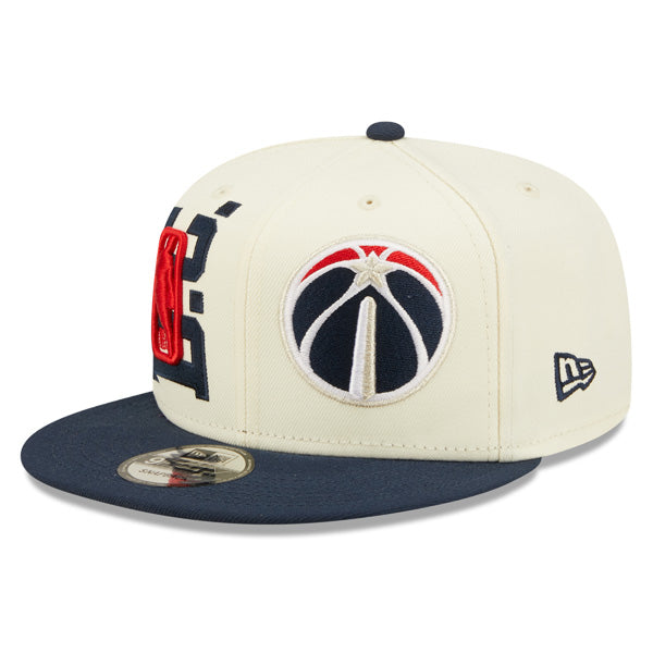 Washington Wizards New Era 2022 NBA Draft 9FIFTY Snapback Adjustable Hat - Cream/Navy