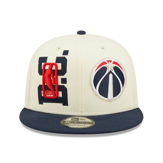 Washington Wizards New Era 2022 NBA Draft 9FIFTY Snapback Adjustable Hat - Cream/Navy