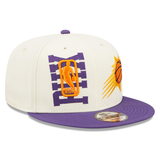 Phoenix Suns New Era 2022 NBA Draft 9FIFTY Snapback Adjustable Hat - Cream/Purple