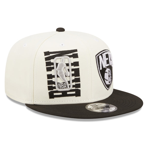 Brooklyn Nets New Era 2022 NBA Draft 9FIFTY Snapback Adjustable Hat - Cream/Black