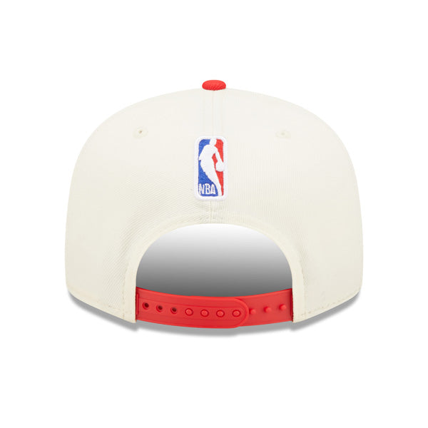 Chicago Bulls New Era 2022 NBA Draft 9FIFTY Snapback Adjustable Hat - Cream/Red