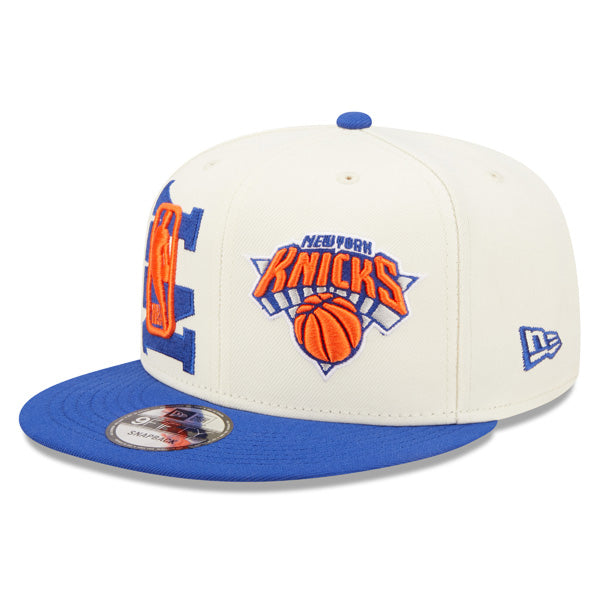 New York Knicks New Era 2022 NBA Draft 9FIFTY Snapback Adjustable Hat - Cream/Royal