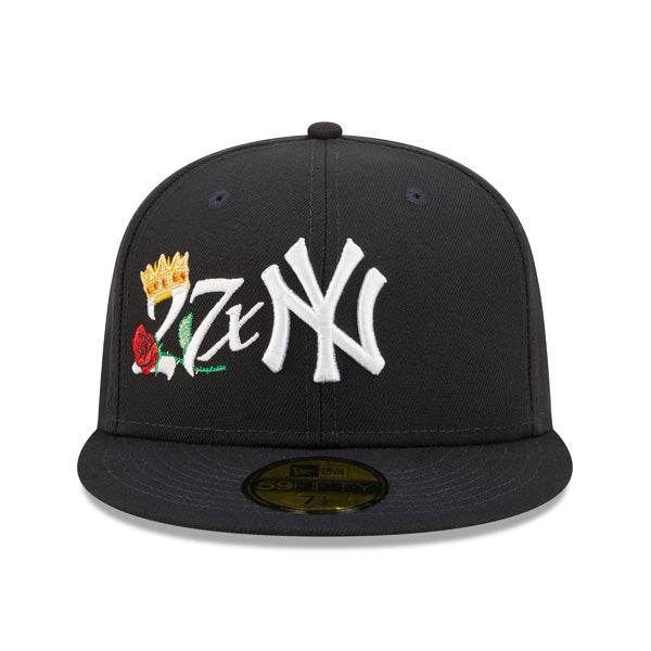 New York Yankees 27-Time Champions CROWN CHAMPS Exclusive New Era 59Fifty Fitted Hat - Navy