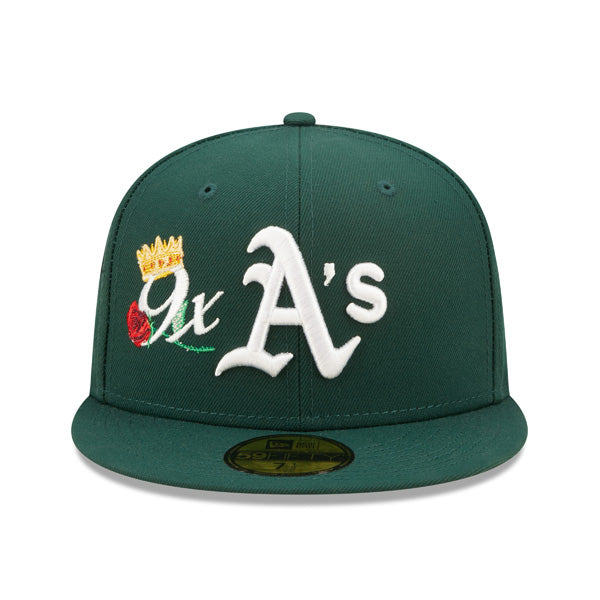 Oakland Athletics 9-Time Champions CROWN CHAMPS Exclusive New Era 59Fifty Fitted Hat - Green