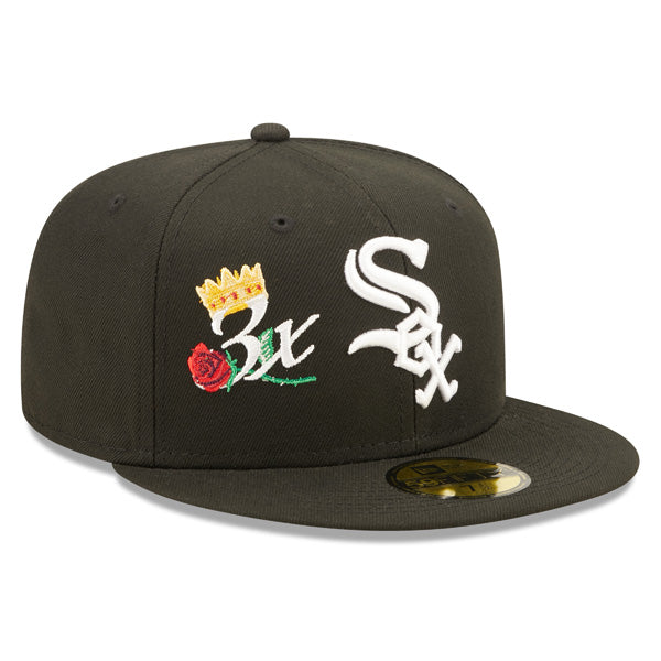 Chicago White Sox 3-Time Champions CROWN CHAMPS Exclusive New Era 59Fifty Fitted Hat - Black