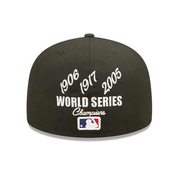 Chicago White Sox 3-Time Champions CROWN CHAMPS Exclusive New Era 59Fifty Fitted Hat - Black