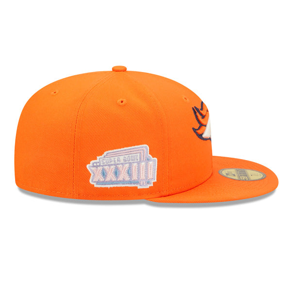 Denver Broncos SUPER BOWL XXXlll (33) Exclusive New Era 59Fifty Fitted Hat - Orange/Sky Bottom