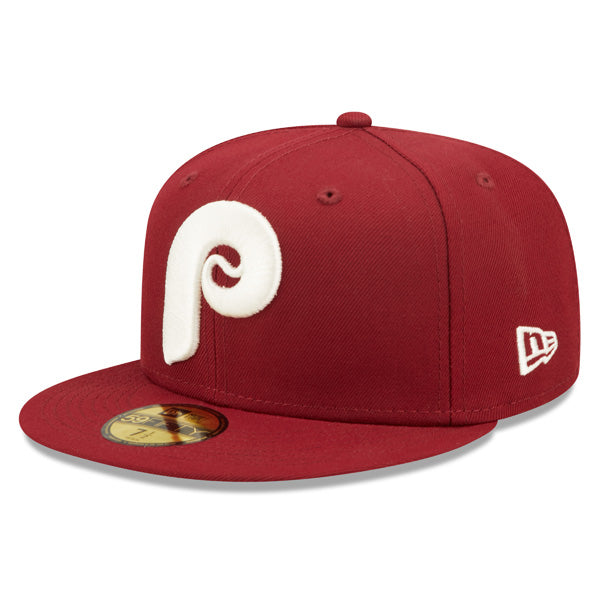 Philadelphia Phillies 1980 WORLD SERIES New Era POP-ALOT 59Fifty Fitted Hat - Maroon/Lavender