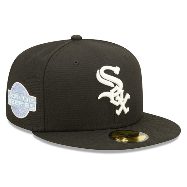 Chicago White Sox 2005 WORLD SERIES Exclusive New Era 59Fifty Fitted Hat - Black/Lavender