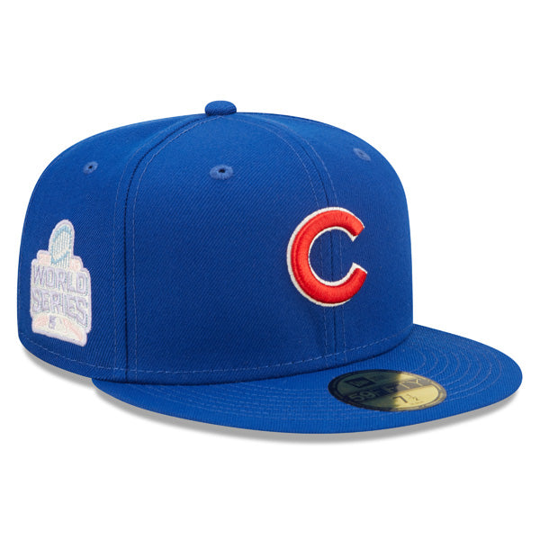 Chicago Cubs 2010 World Series New Era POP-ALOT 59Fifty Fitted Hat - Royal/Pink Bottom