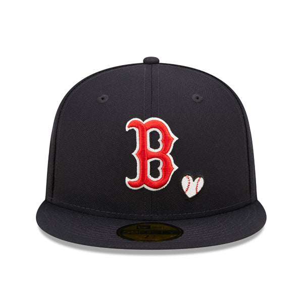 Boston Red Sox 2004 WORLD SERIES Exclusive TEAM HEARTS New Era Fitted 59Fifty MLB Hat -Navy