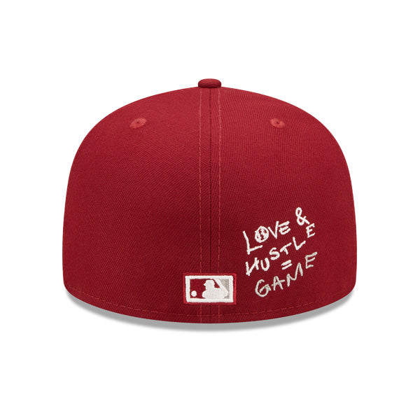 Philadelphia Phillies 1980 WORLD SERIES Exclusive TEAM HEARTS New Era Fitted 59Fifty MLB Hat -Maroon