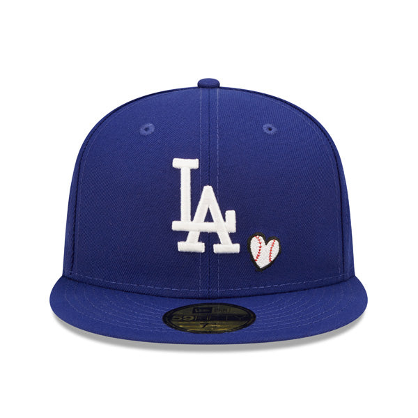 Los Angeles 1988 WORLD SERIES Exclusive TEAM HEARTS New Era Fitted 59Fifty MLB Hat - Royal
