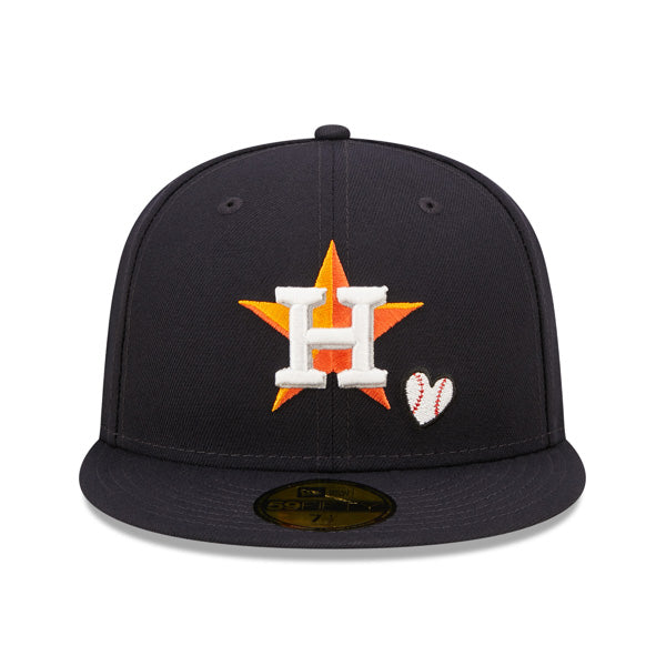 Houston Astros 2017 WORLD SERIES Exclusive TEAM HEARTS New Era Fitted 59Fifty MLB Hat -Navy