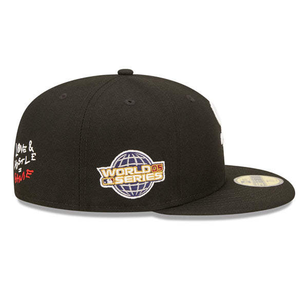 Chicago White Sox 2005 WORLD SERIES Exclusive TEAM HEARTS New Era Fitted 59Fifty MLB Hat -Black