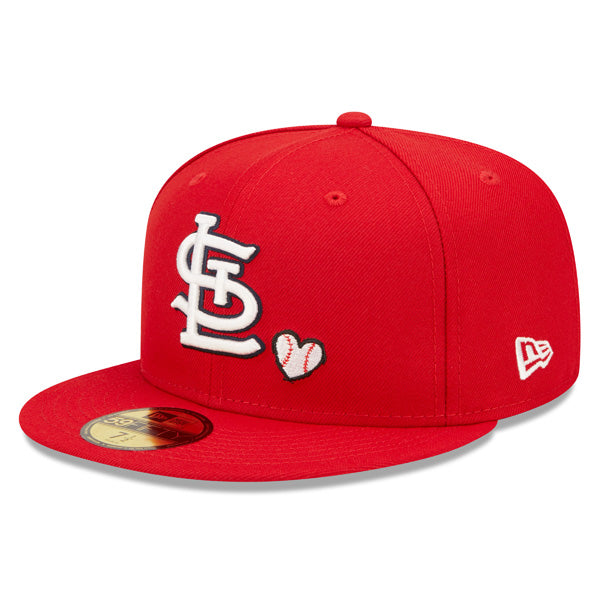 St.Louis Cardinals 2006 WORLD SERIES Exclusive TEAM HEARTS New Era Fitted 59Fifty MLB Hat - Red