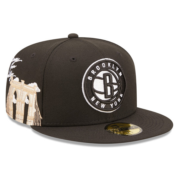 Brooklyn Nets New Era Exclusive CLOUD ICON 59Fifty Fitted Hat - Black