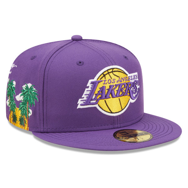 Los Angeles Lakers New Era Exclusive CLOUD ICON 59Fifty Fitted Hat - Purple