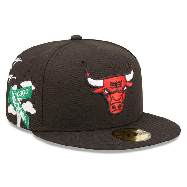 Chicago Bulls New Era Exclusive CLOUD ICON 59Fifty Fitted Hat - Black