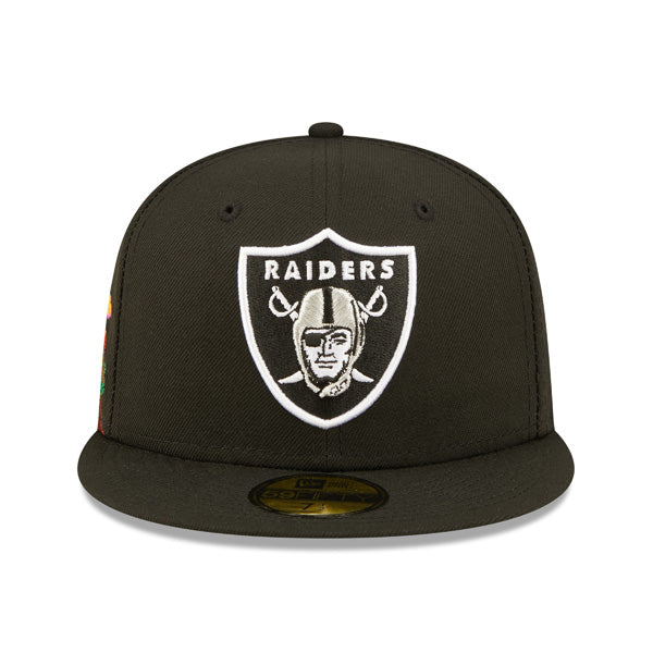 Las Vegas Raiders New Era Exclusive CLOUD ICON 59Fifty Fitted Hat - Black