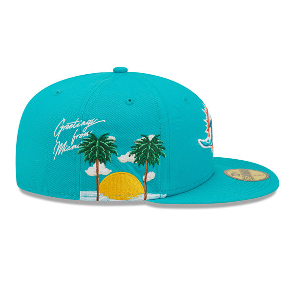 Miami Dolphins New Era Exclusive CLOUD ICON 59Fifty Fitted Hat - Aqua