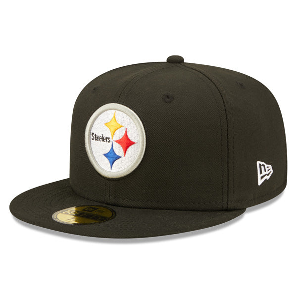 Pittsburgh Steelers New Era Exclusive CLOUD ICON 59Fifty Fitted Hat - Black