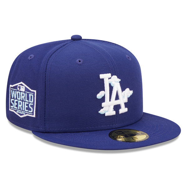 Los Angeles Dodgers 2020 World Series New Era Exclusive COMIC CLOUD 59Fifty Fitted Hat - Royal/Sky Bottom