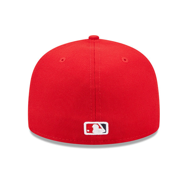 Washington Nationals 2019 World Series New Era Exclusive COMIC CLOUD 59Fifty Fitted Hat - Red/Sky Bottom