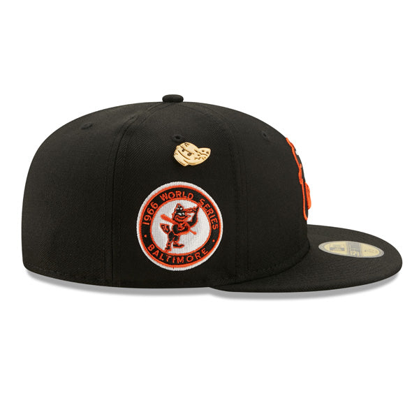 Baltimore Orioles 1966 WORLD SERIES Exclusive New Era 59Fifty Fitted Hat - Black/Green Bottom