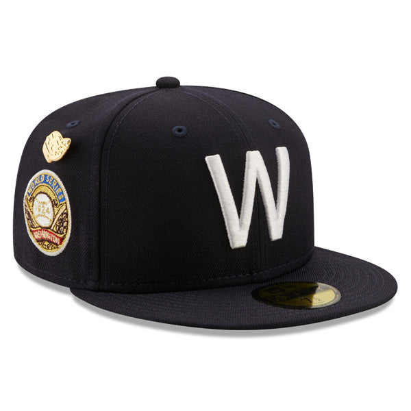 Washington Senators 1924 WORLD SERIES Exclusive New Era 59Fifty Fitted Hat - Navy/Green Bottom