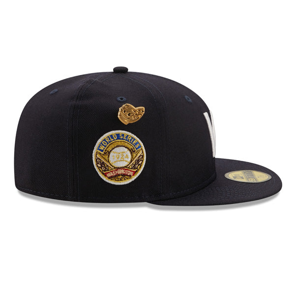 Washington Senators 1924 WORLD SERIES Exclusive New Era 59Fifty Fitted Hat - Navy/Green Bottom