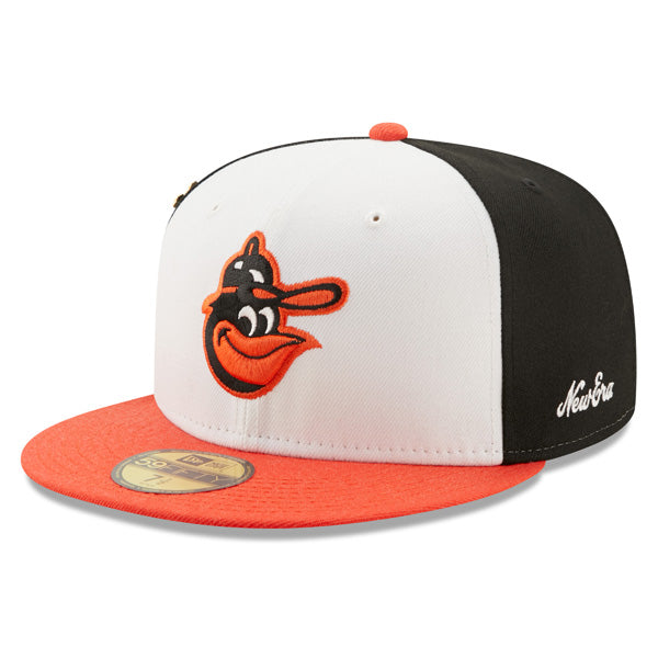 Baltimore Orioles 1983 WORLD SERIES Exclusive New Era 59Fifty Fitted Hat - White/Orange/Green Bottom