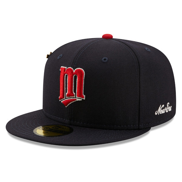Minnesota Twins 1987 WORLD SERIES Exclusive New Era 59Fifty Fitted Hat - Navy/Red/Green Bottom