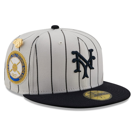 New York Giants 1921 WORLD SERIES Exclusive New Era 59Fifty Fitted Hat - Pinstripe/Green Bottom