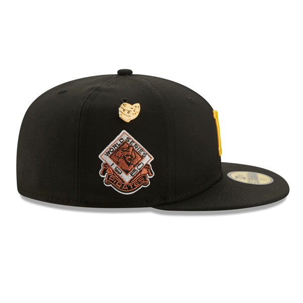 Pittsburgh Pirates 1960 WORLD SERIES Exclusive New Era 59Fifty Fitted Hat - Black/Green Bottom