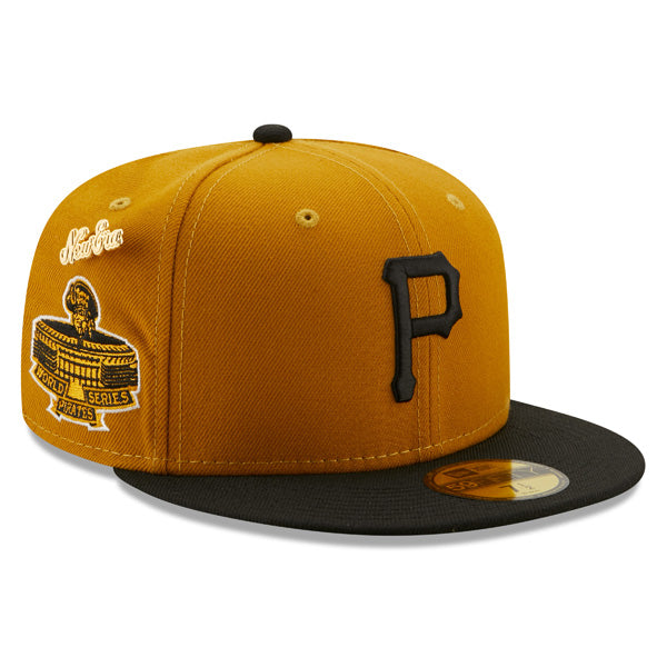 Pittsburgh Pirates 1971 WORLD SERIES Exclusive New Era 59Fifty Fitted Hat - Bronze/Black/Green Bottom