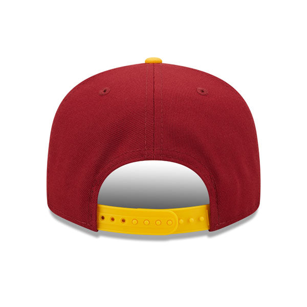 Washington Commanders New Era TEAM SCRIPT 9Fifty Snapback NFL Hat – Burgundy/Yellow